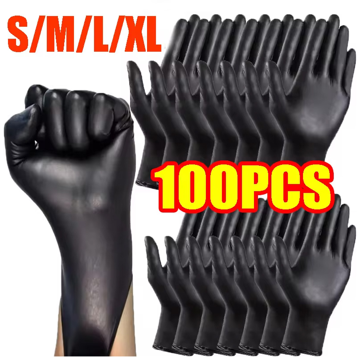 Disposable Gloves Nitrile - 10/20/50/100 قطعة قفازات يمكن التخلص منها