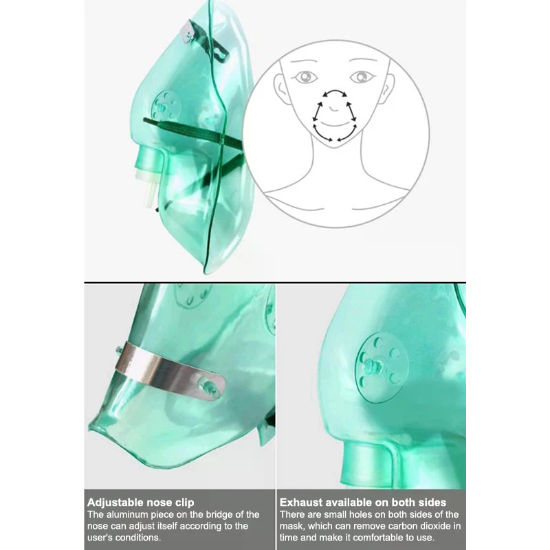Oxygen Mask Non-Rebreather - قناع أكسجين عالي التركيز للوجه مع