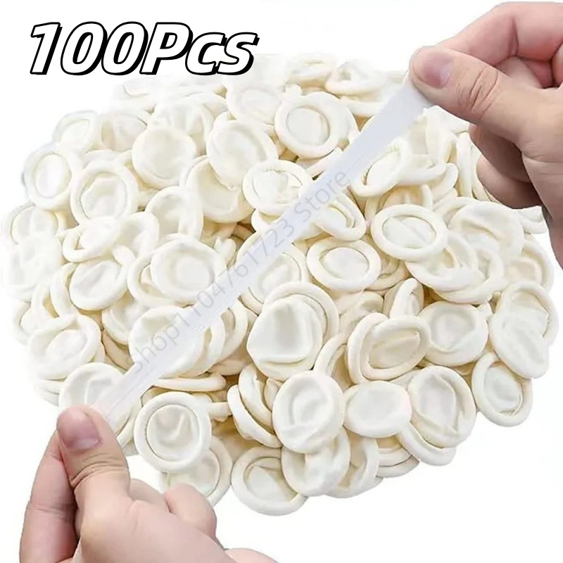 Disposable Gloves Nitrile - 100 قطعة من أغطية الأصابع المطاطية