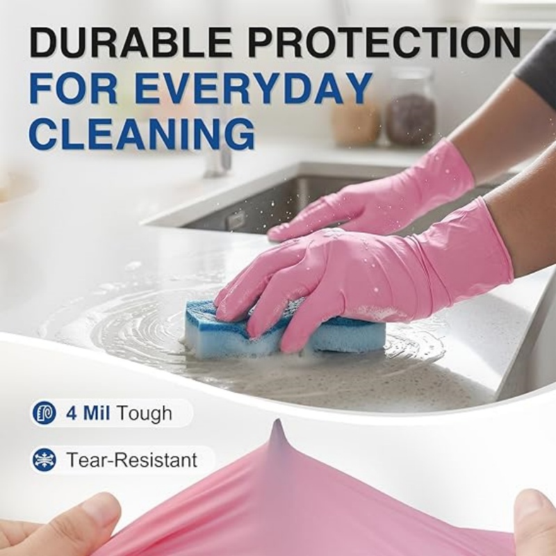 قفازات النتريل الوردية للاستخد - مراجعة Disposable Gloves Nitrile وسعره