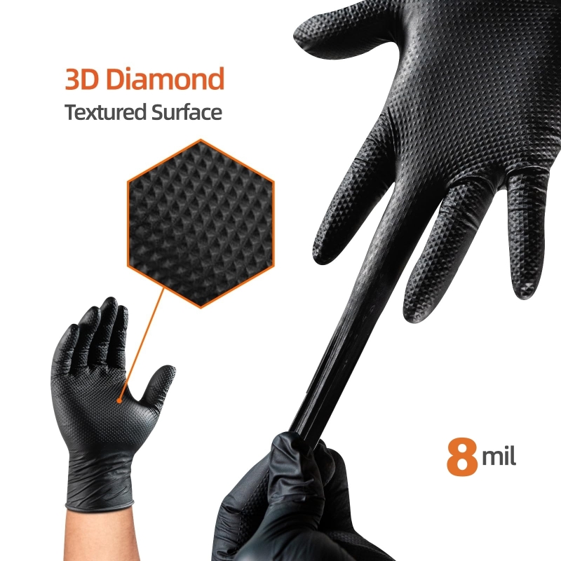 قفازات نيتريل سوداء شديدة التح - مراجعة Disposable Gloves Nitrile وسعره