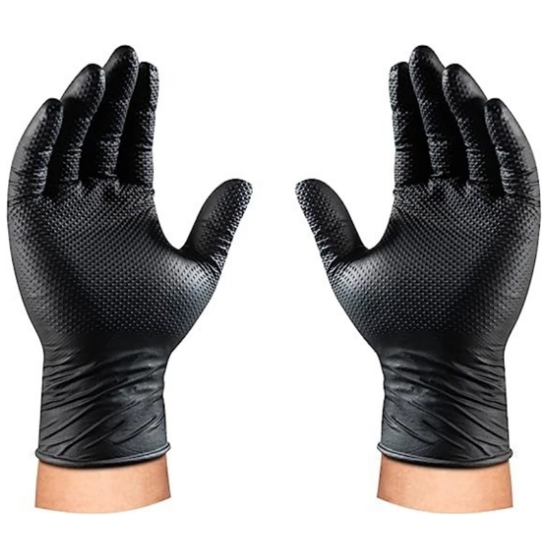 قفازات نيتريل سوداء شديدة التح - مراجعة Disposable Gloves Nitrile وسعره
