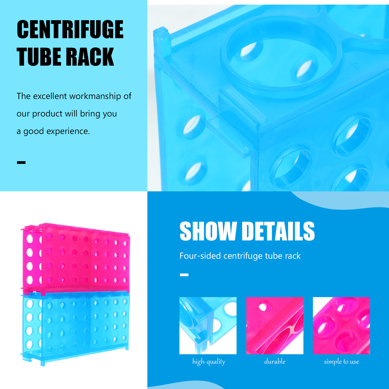 رفان بلاستيكيان سميكان عالي ال - مراجعة Centrifuge Tube Rack وسعره