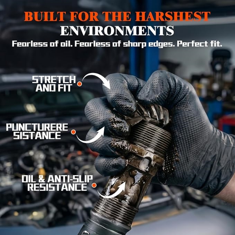 قفازات النتريل الصناعية الثقيل - مراجعة Disposable Gloves Nitrile وسعره