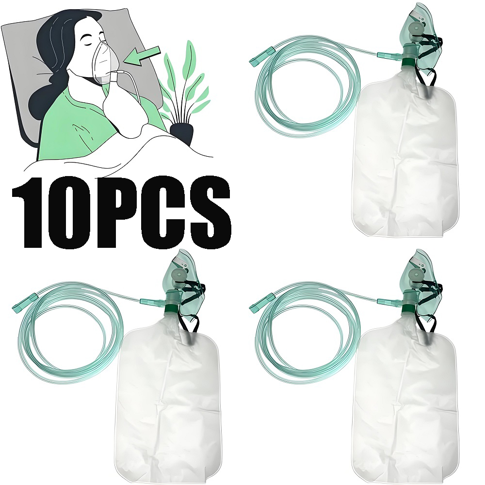 10 قطع من أقنعة الأكسجين للبال - مراجعة Oxygen Mask Non-Rebreather وسعره