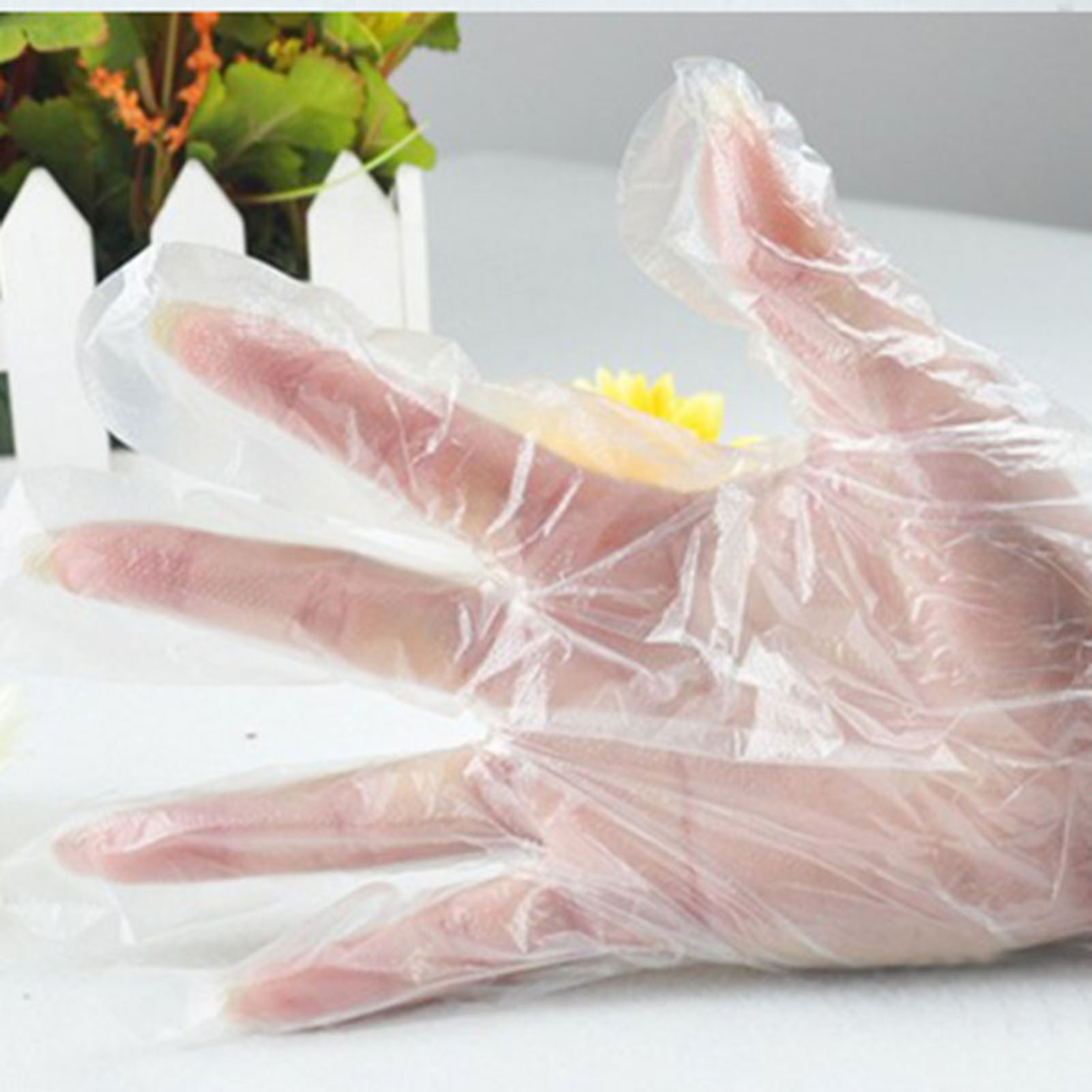الجملة 100 قطعة قفازات بلاستيك - مراجعة Disposable Gloves Nitrile وسعره
