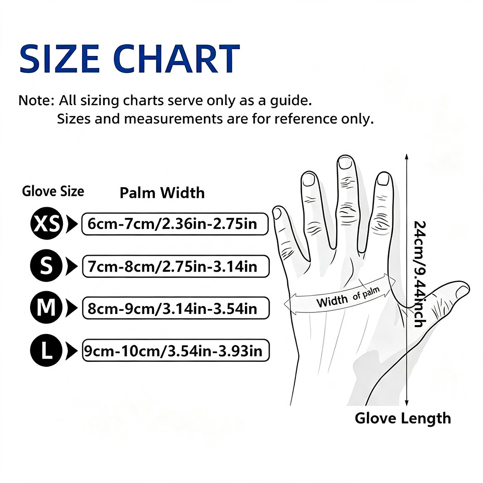 50/100 قطعة من قفازات النتريل  - مراجعة Disposable Gloves Nitrile وسعره