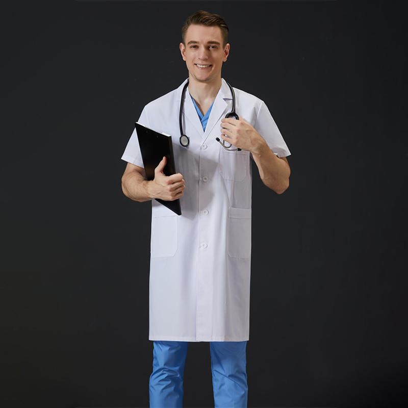 معاطف مختبر مخصصة للجنسين للرج - مراجعة Medical Lab Logo وسعره