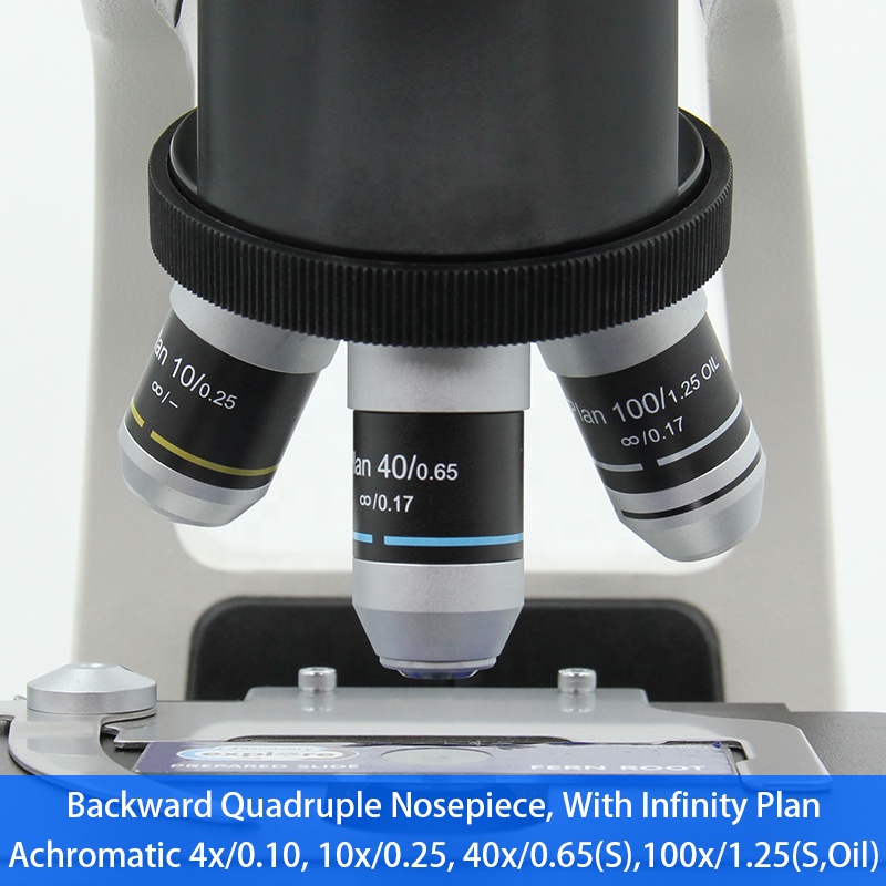 40x-1000x إنفينيتي النظام البص - مراجعة Medical Lab Microscope وسعره