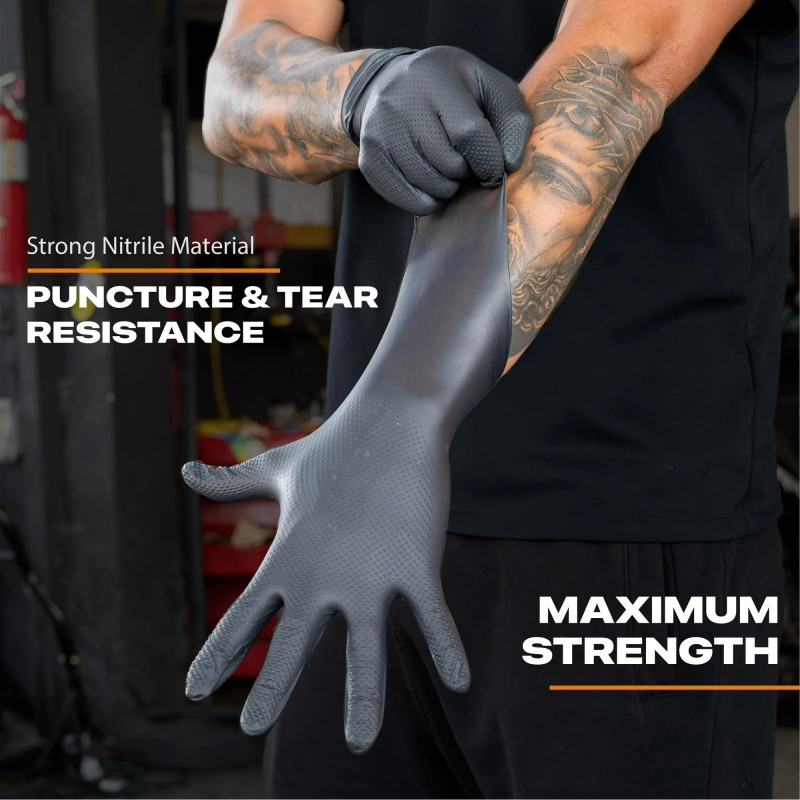 قفازات النتريل السوداء الثقيلة - مراجعة Disposable Gloves Nitrile وسعره