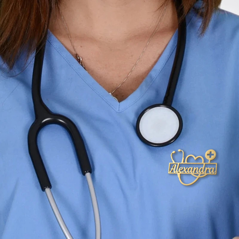 اسم سماعة الطبيب الحب المخصص ح - مراجعة Medical Lab Logo وسعره