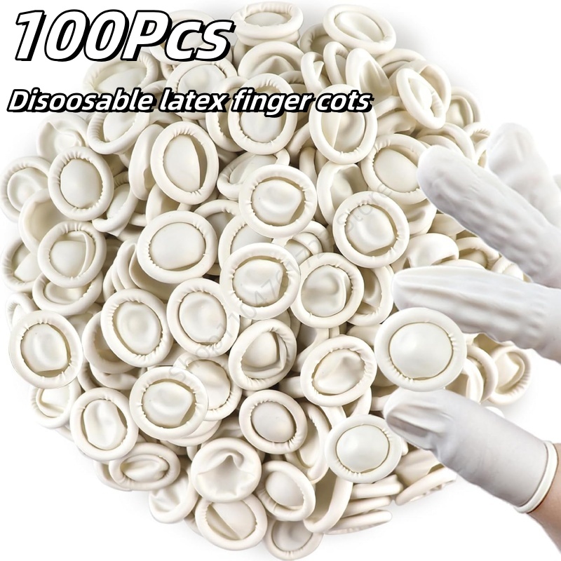 100 قطعة من أغطية الأصابع المط - مراجعة Disposable Gloves Nitrile وسعره