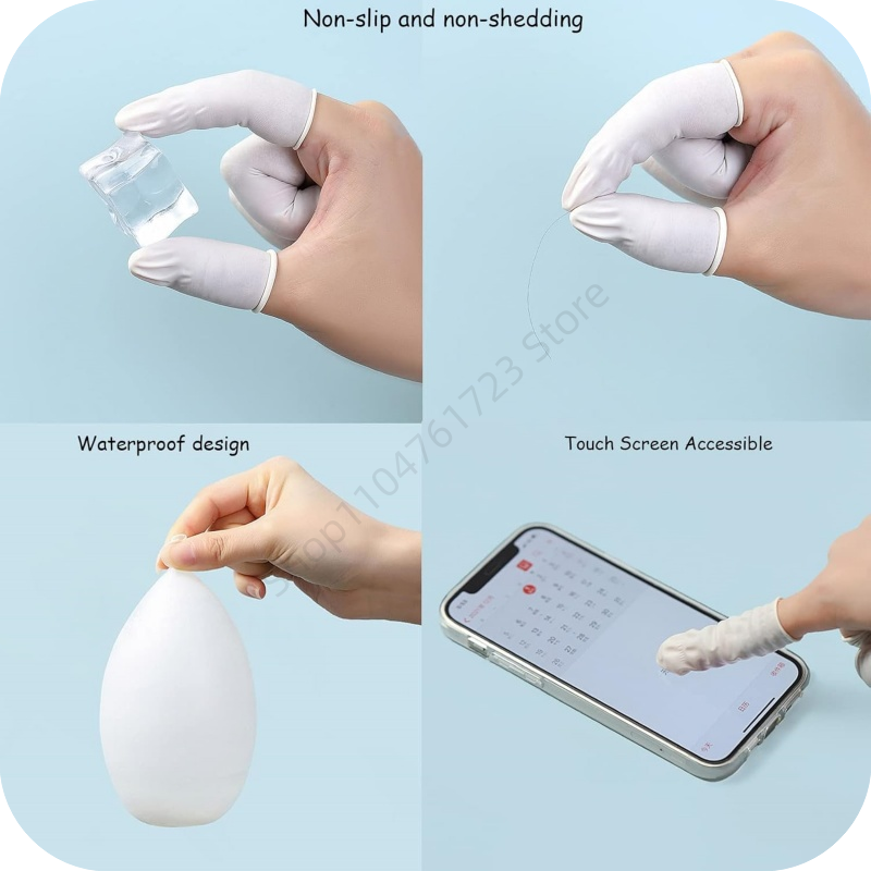 100 قطعة من أغطية الأصابع المط - مراجعة Disposable Gloves Nitrile وسعره
