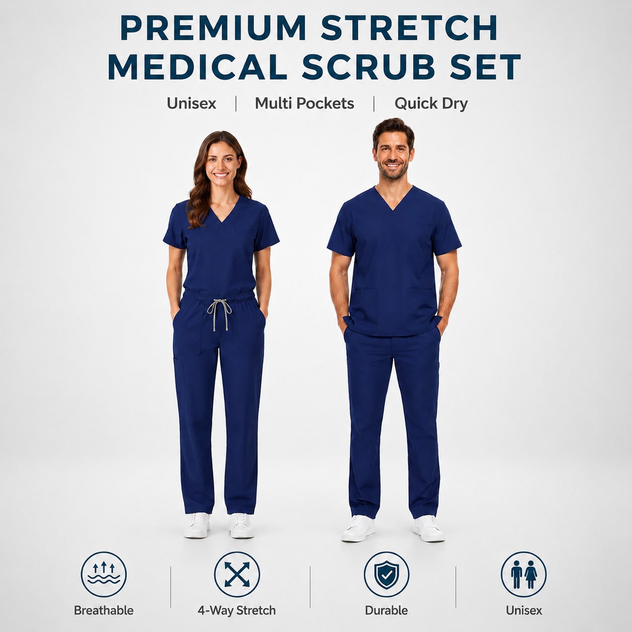 زي طبي موحد للجنسين، ملابس تمر - مراجعة Medical Lab Uniform وسعره
