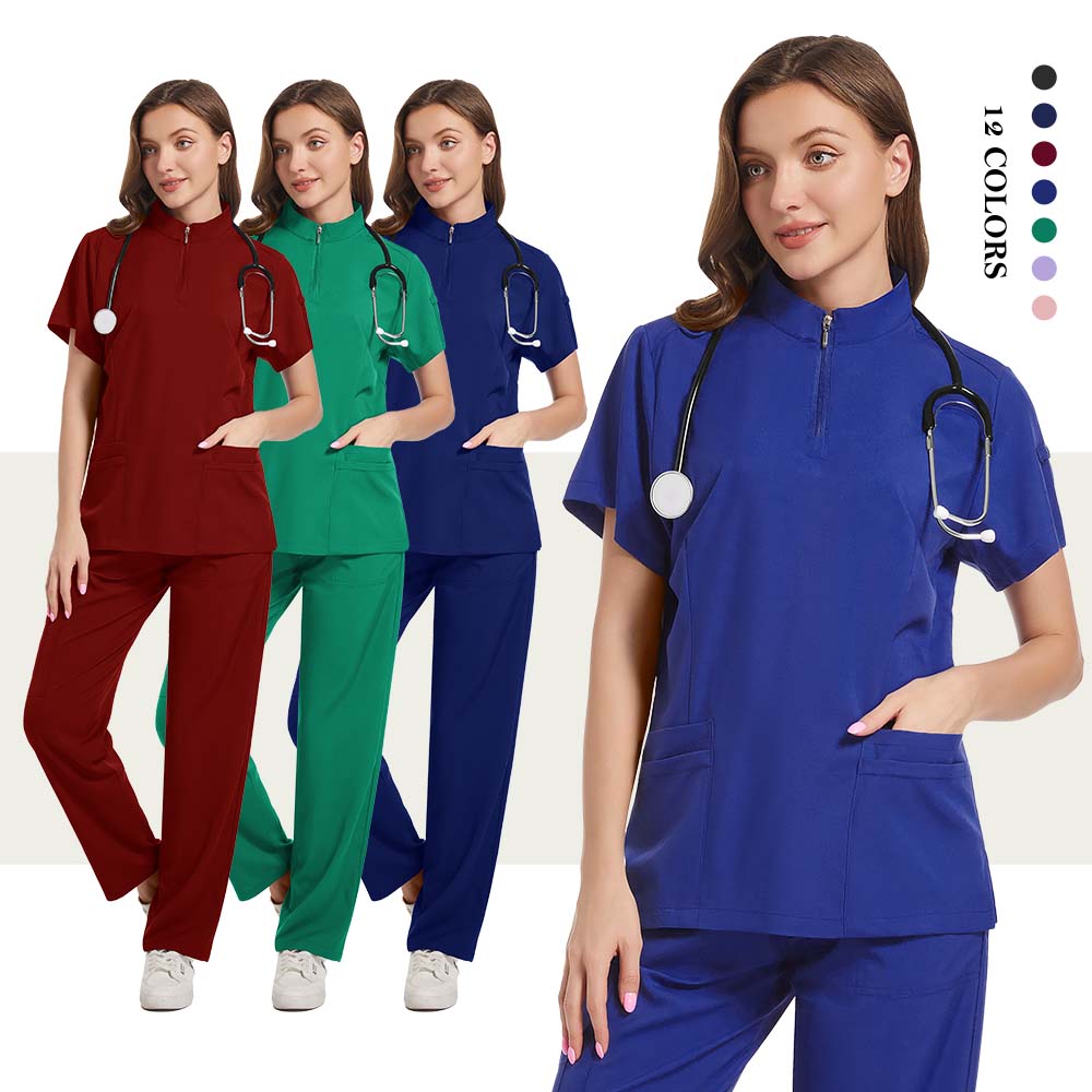 طقم سكرابز نسائي مطاطي، زي طبي - مراجعة Medical Lab Uniform وسعره