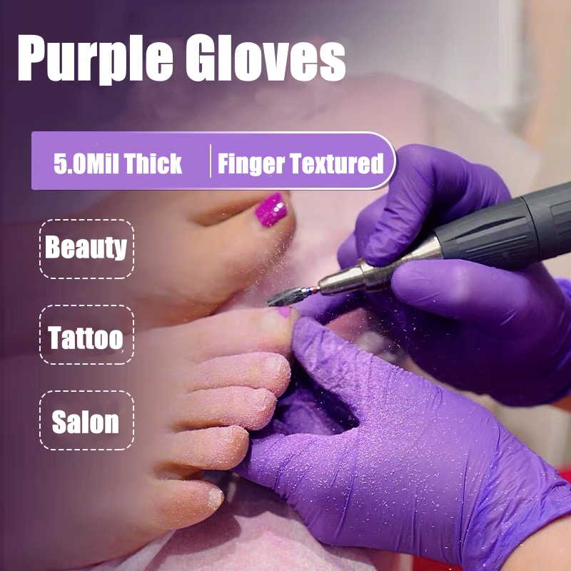 50/100 قطعة قفازات النتريل الب - مراجعة Disposable Gloves Nitrile وسعره
