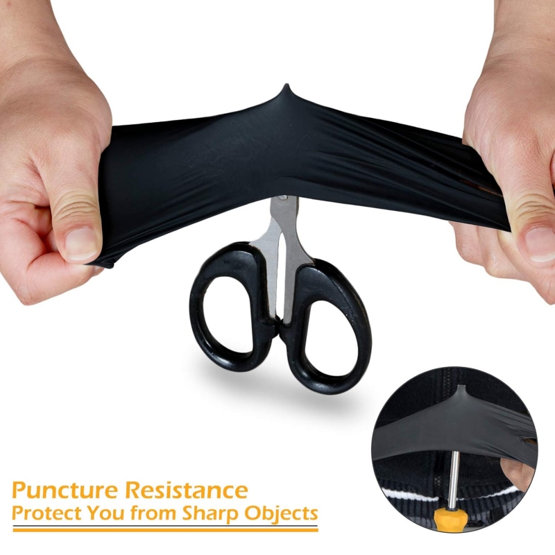100 قطعة قفازات نتريل سوداء لل - مراجعة Disposable Gloves Nitrile وسعره