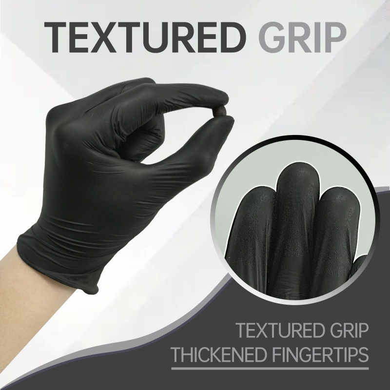 100 قطعة قفازات نتريل سوداء لل - مراجعة Disposable Gloves Nitrile وسعره