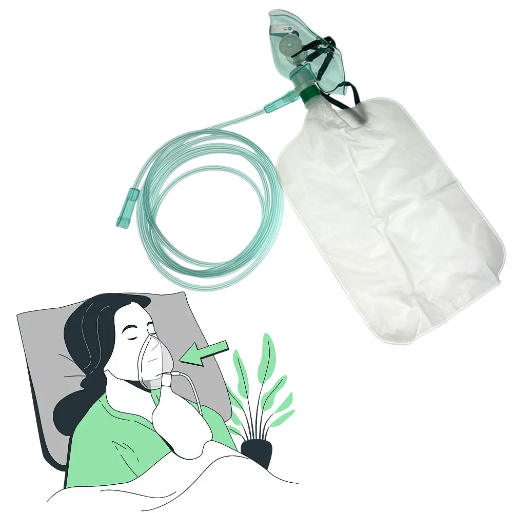 قناع الأكسجين غير الممر للبالغ - مراجعة Oxygen Mask Non-Rebreather وسعره