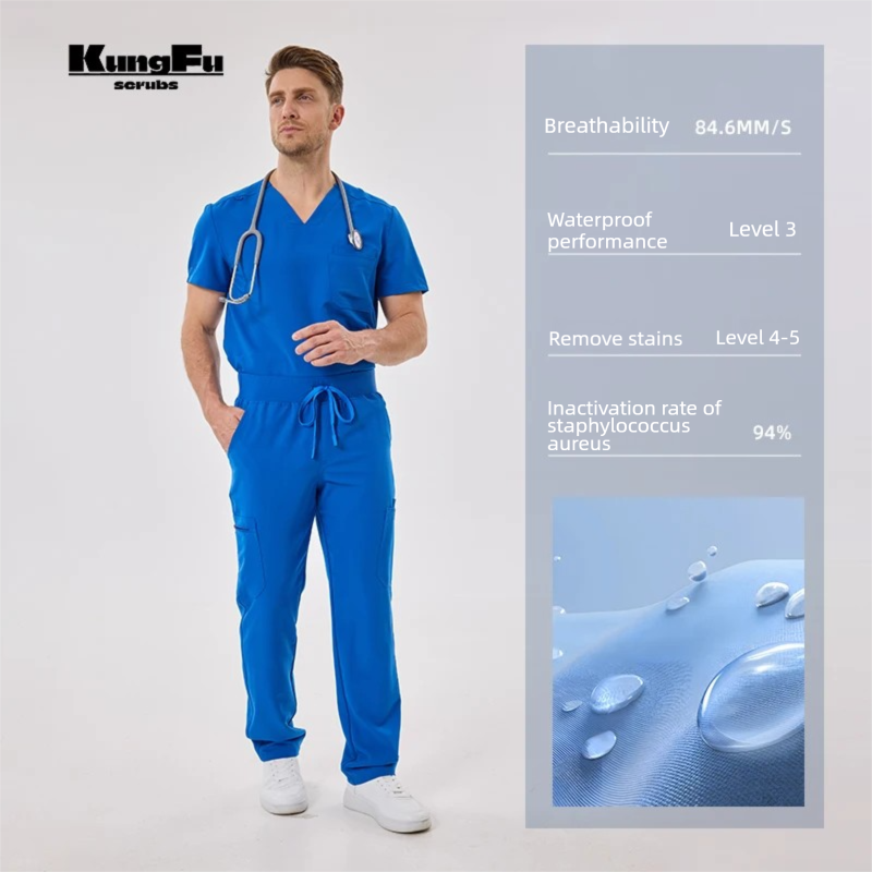 زي طبي رجالي من KUNGFU SCRUBS، - مراجعة Medical Lab Uniform وسعره